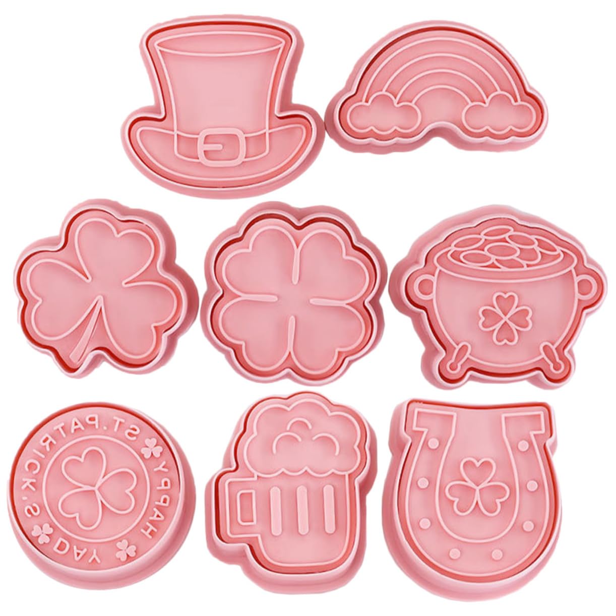 Ciieeo 4 Juegos Herramienta De Troquelado Moldes Para Galletas Del Día De San Patricio Moldes Para Hornear Con Forma De Galletas Cortadores De Galletas Pequeños Máquina Para 8 Uds * 4