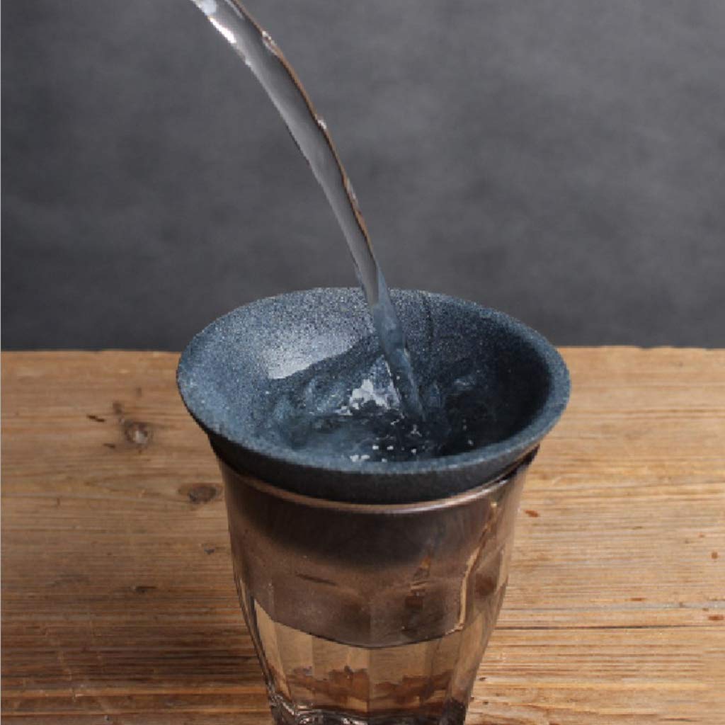Filtre à thé en céramique réutilisable avec Soucoupe pour Tasse et théière Hat Shape