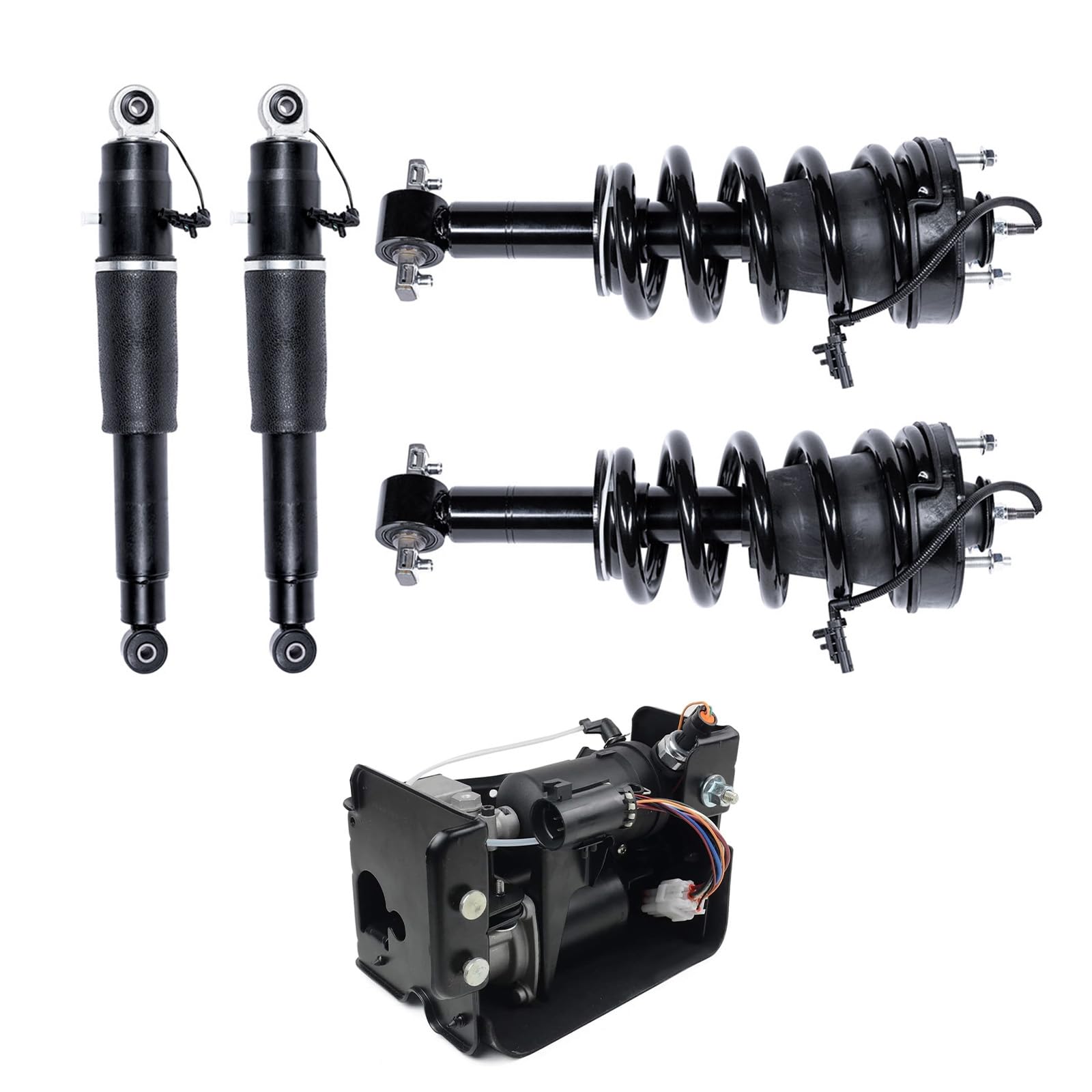 MOTORHEAD AUTO Front and Rear Magnetic Ride Strut Set w/Compressor Direct OE Replacement For 2015-2020 GM Models 23151122 23151123 23267007