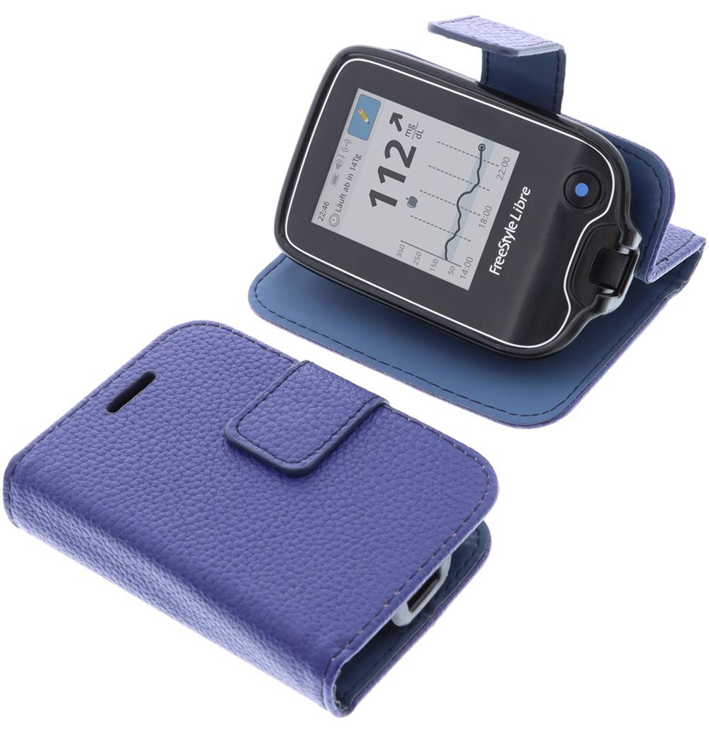 Borsa per Abbott Freestyle Libre 2 Book Style Copertina Blu/Azzurro di Protezione