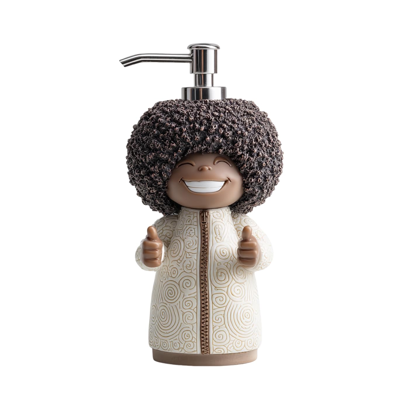 SOCOSY Dispenser di sapone a forma di umano in resina, dispenser di sapone per mani con pompa, bottiglia di sapone liquido per le mani per il bagno