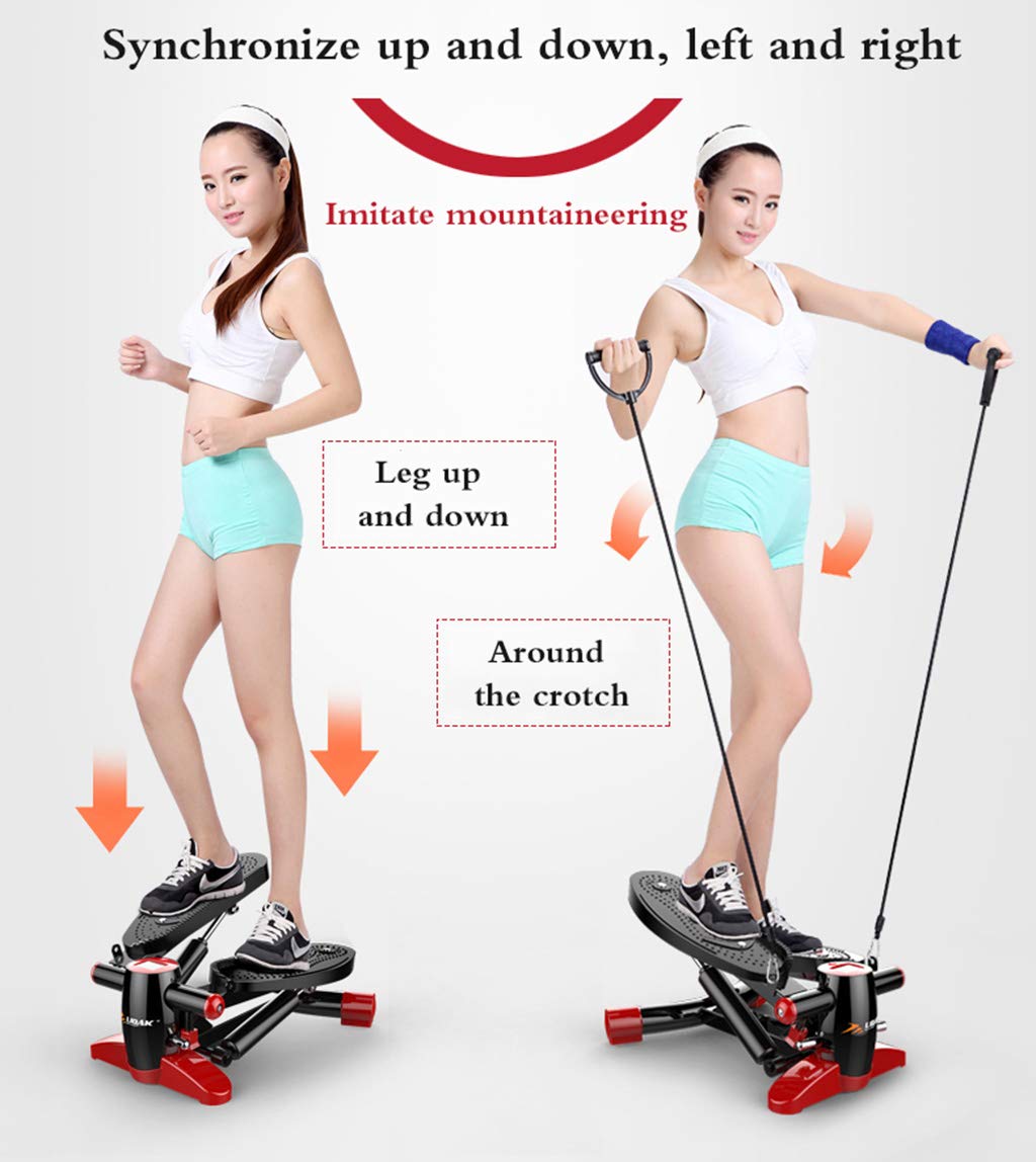 Stepper,Máquina de Escalada de instalación Gratuita para el hogar, máquina de Cintura Delgada, máquina de pie con Tubo de Estufa, silenciosa, sin Huella, Pantalla de conteo Led