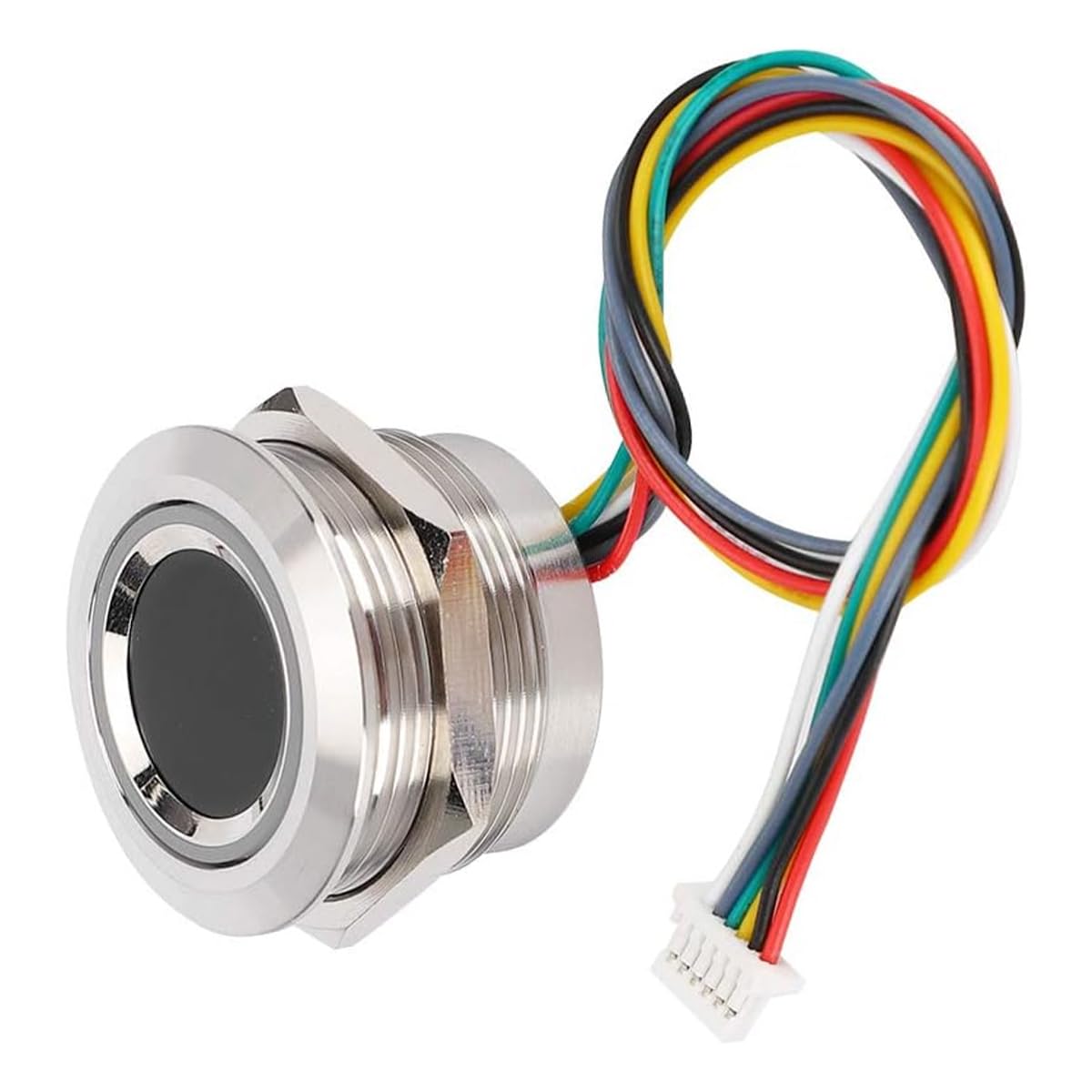 Ausi Sensor capacitivo de huellas dactilares R503: módulo circular de identificación de metales con indicador de anillo bicolor