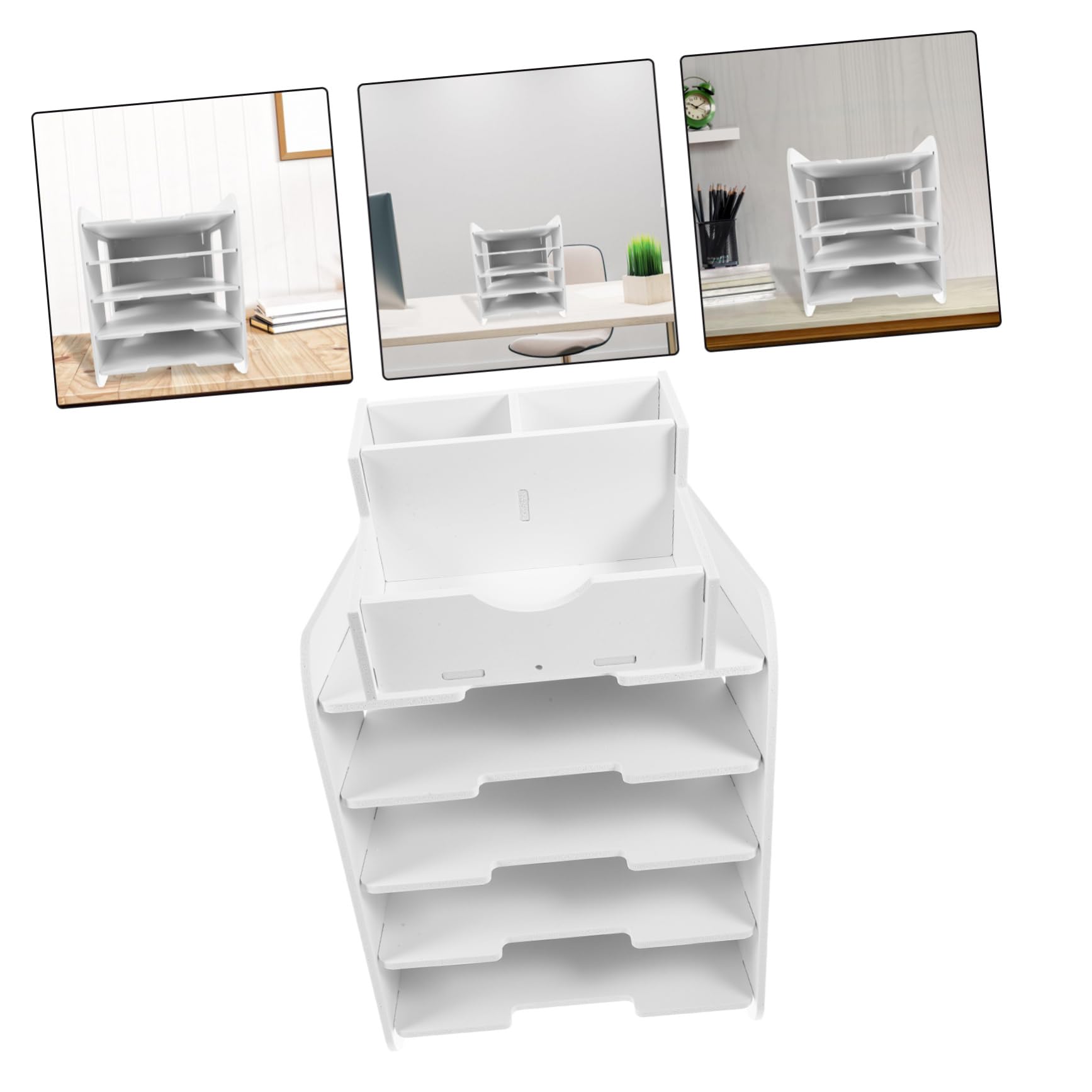 Portadocumenti Multi-tier Organizer Per Scrivania Ripiani Per Fatture e Riviste Design Per Facile e Resistente