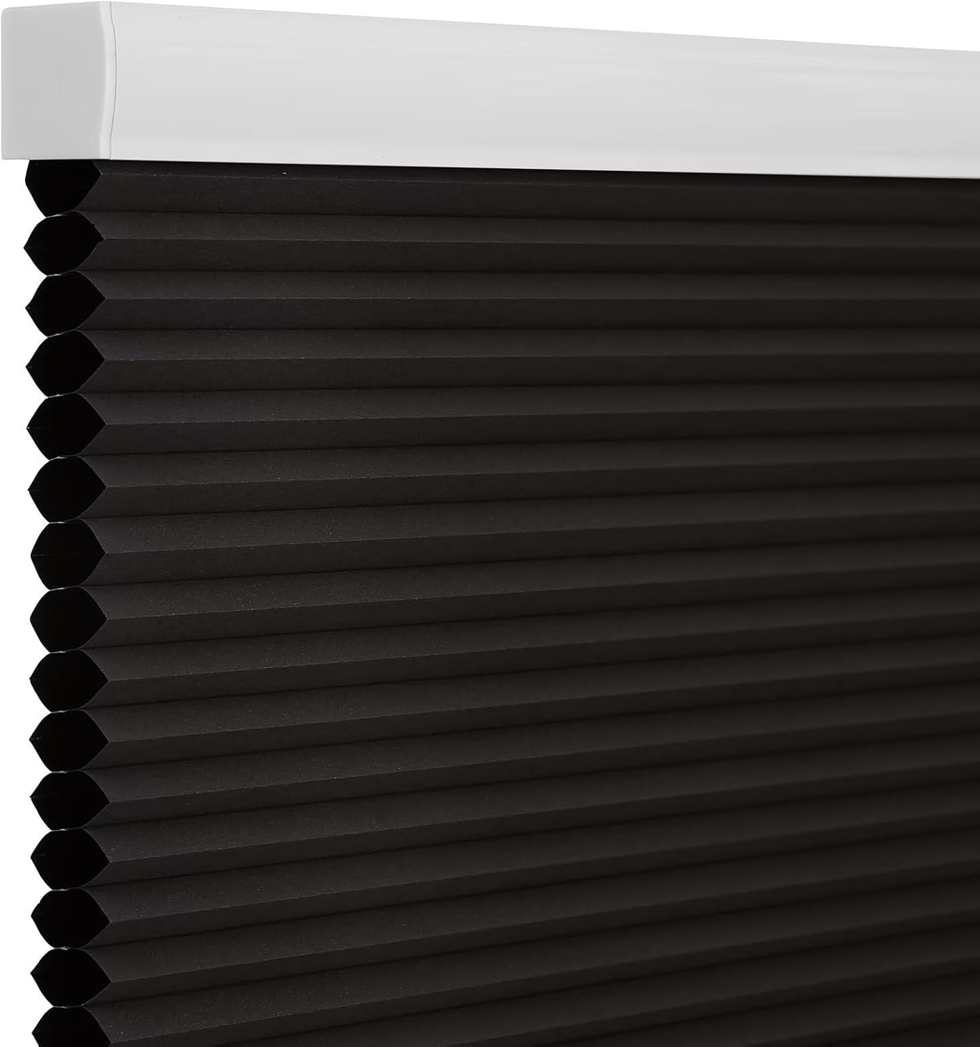 Changshade Blackout Blinds, Cordless Cellular Shades, Honeycomb Blackout Shades, Room Darkening Blinds, Pull Down Window Shades, Easy to Install Honeycomb Window Blinds, 55" W x 72" H, Black Blackout-black 55"W x 72"H