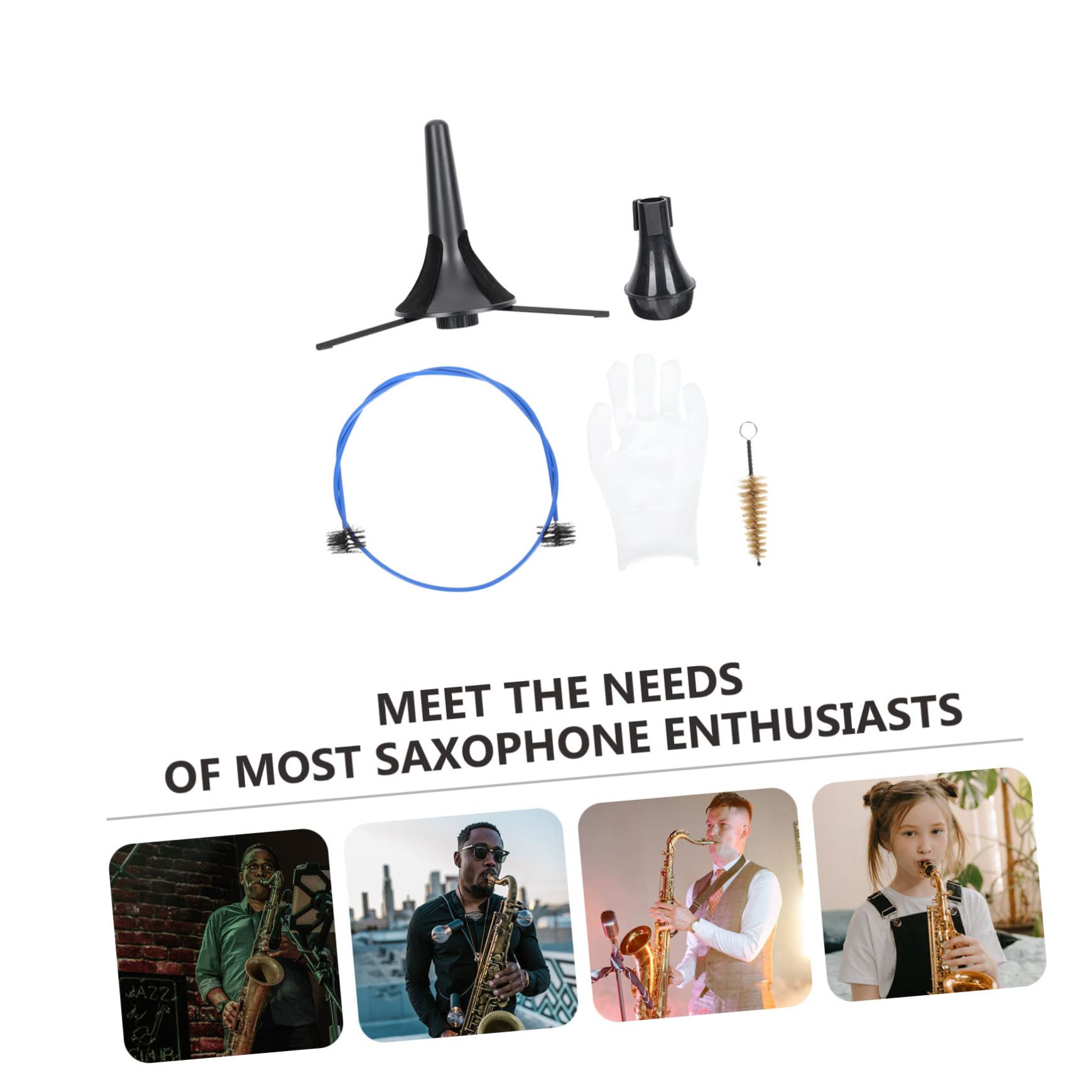 SUPVOX Trumpet Maintenance Cleaning Kit Trumpet Brush Kit Valves Casing Brush and Storage Rack