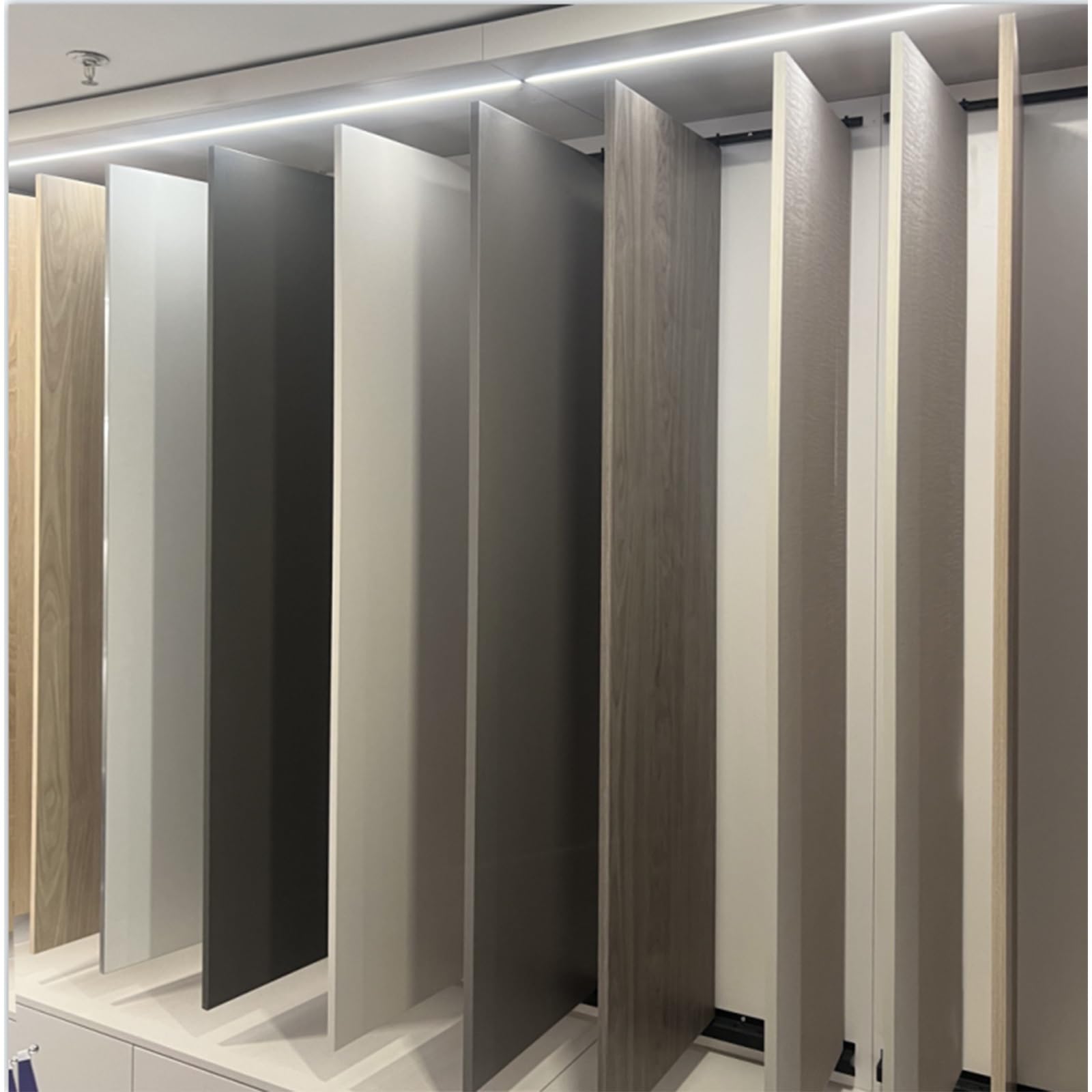 MESCXTY Wall-Mounted Wooden Floor Holder,Floor Sample Holder,for Building Material Samples,Easy to Assemble,Save Space,for Exhibition Halls, Retail Stores