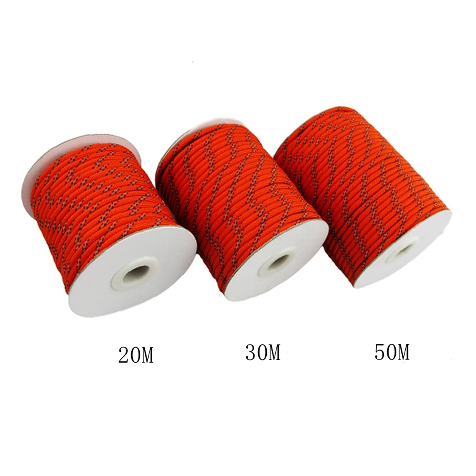 Hochfestes Outdoor Camping 5mm mutiges reflektierendes Zeltseil 20m 30m 50m Multifunktions-Baldachin Winddichte Kabel im Freien Sportkleidung Klettern im Freien. (Color : 20m)