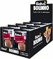 Caixa de Bolinhos de Chocolate Sem Açúcar Sem Glúten Sem Leite Belive 10 unidades de 40g