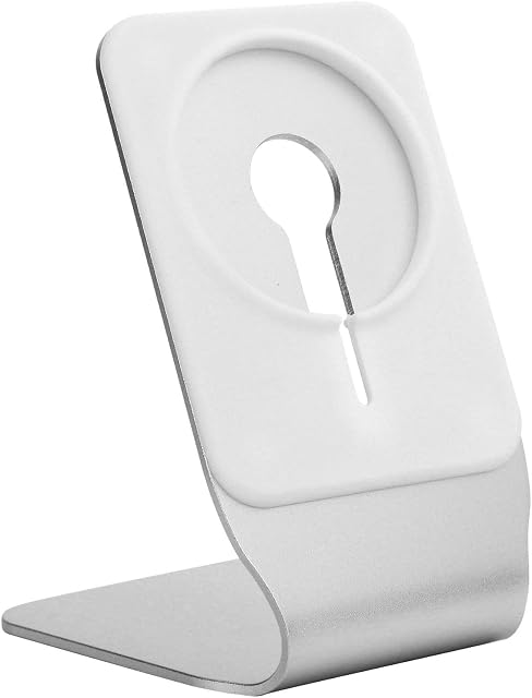 Podstawka do Bezprzewodowej ładowarki, Uchwyt ładowarki ze Stopu Aluminium do IOS, Podstawka na Magnetyczną ładowarkę Bezprzewodową MagSafe, Ochrona Silikonowa, Długa żywotność