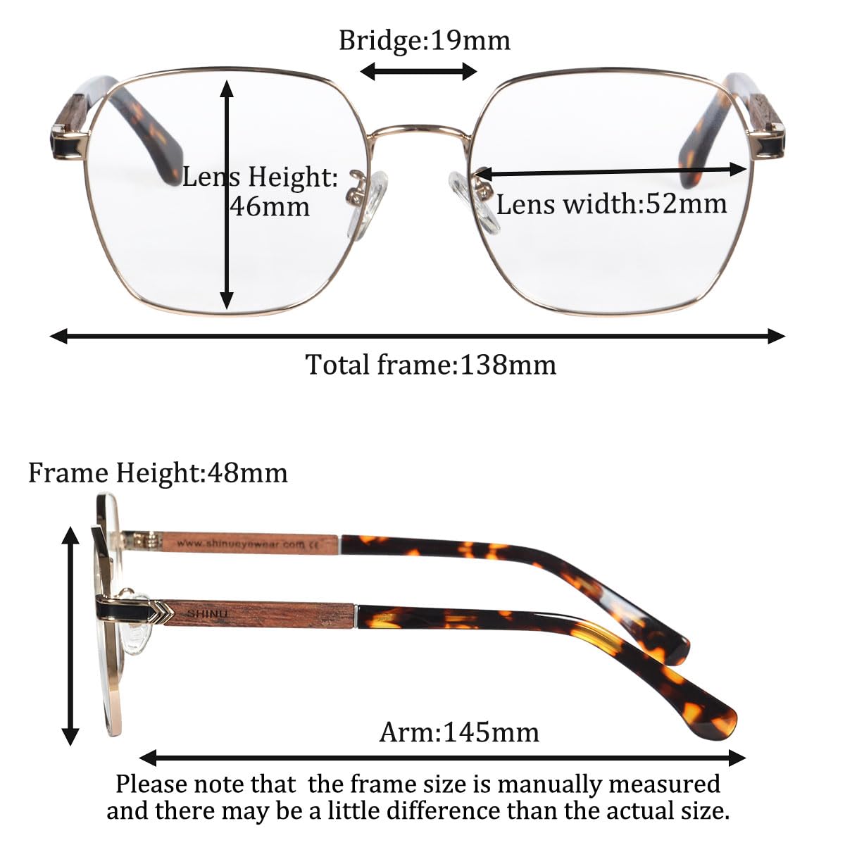 SHINU Lesebrille Herren Anti Blue Ray Brille Holzbrille Herren Beseitigen Sie die Belastung der Augen