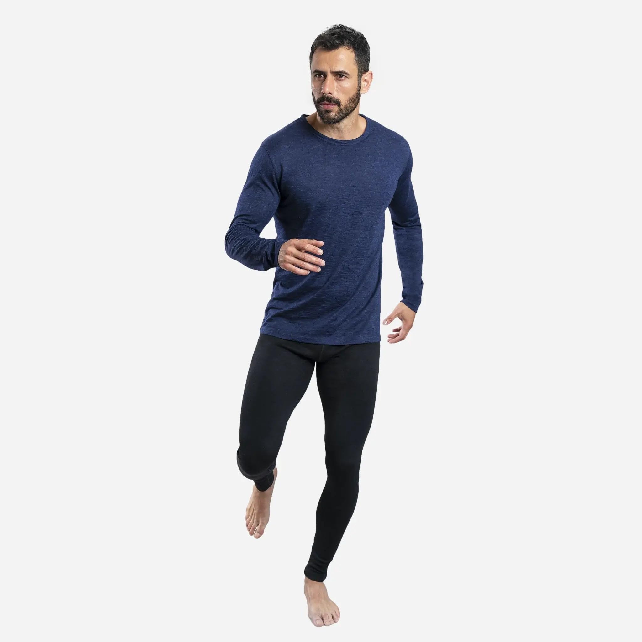 Leggings de lana de alpaca para hombre: peso medio 420