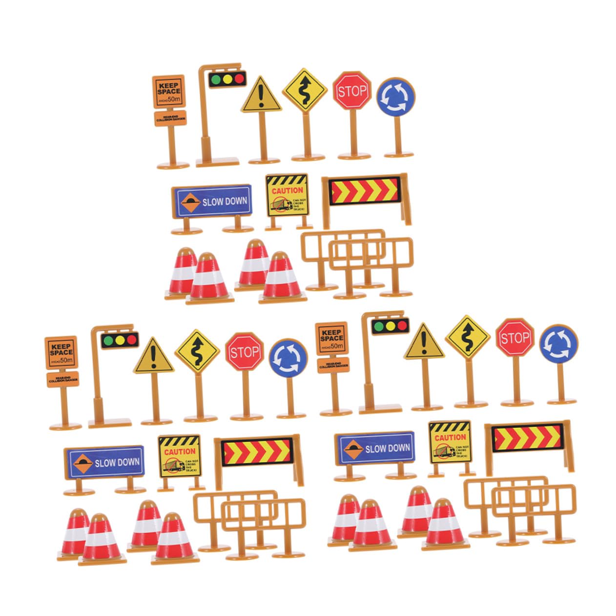 Segnali Stradali Gioco Educativo Bambini Set 45 Pezzi Plastica Resistente Miniatura per Apprendimento Sicurezza e creatività Gioco Interattivo Viaggio