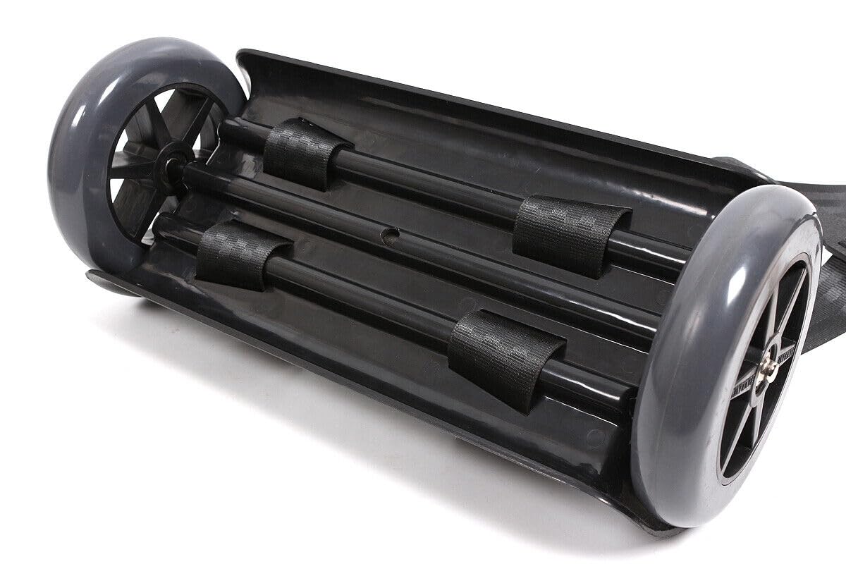 Chariot vertical pour contrebasse avec sangles de roue durables, facile à transporter, noir - Idéal pour les contrebasses de taille 1/10 à 4/4 - Haute portabilité et durabilité