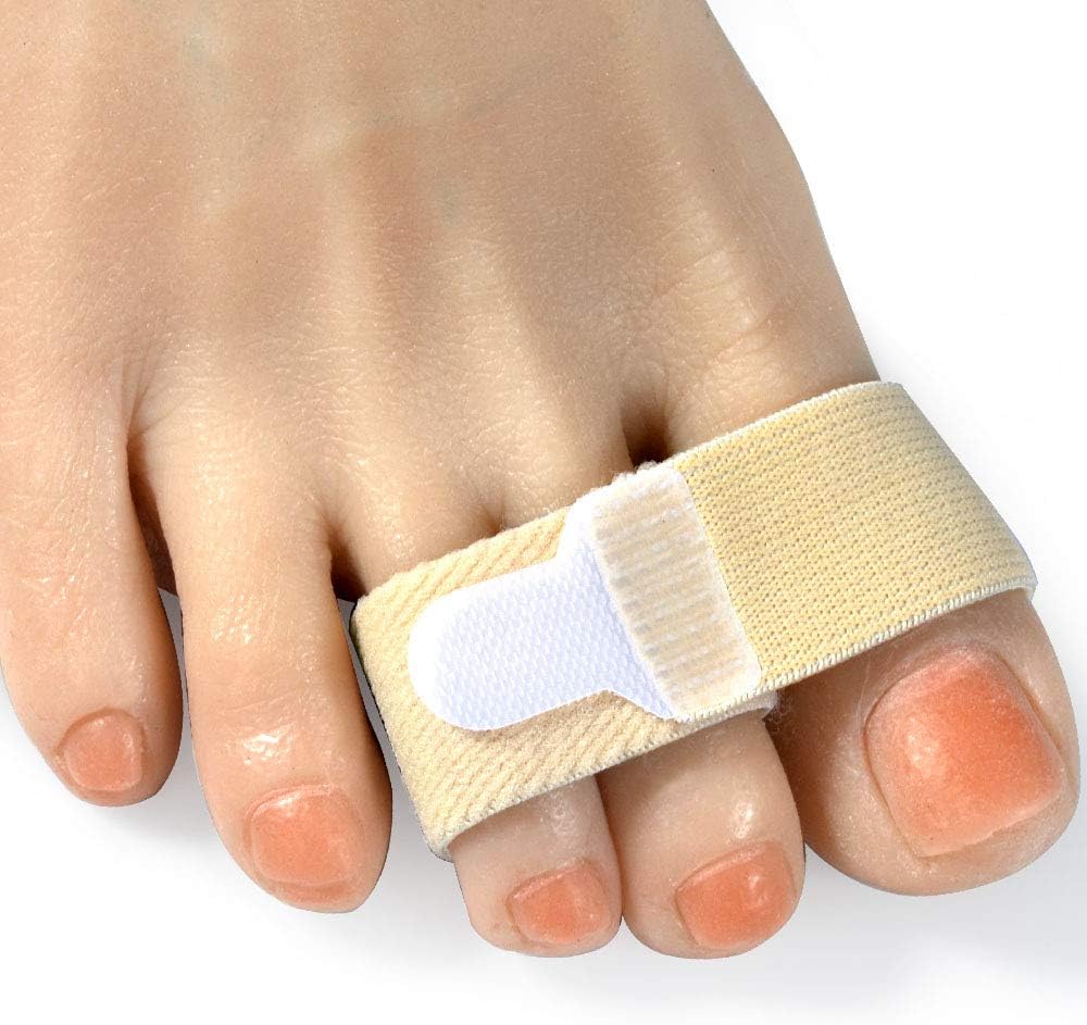 Broken Adjustable Toe Wraps 8 Pack, Fabric Toe Splint Toe Cushioned Bandages Finger Toe Protectors Straightener Toe Separators, Orthopedic belts
