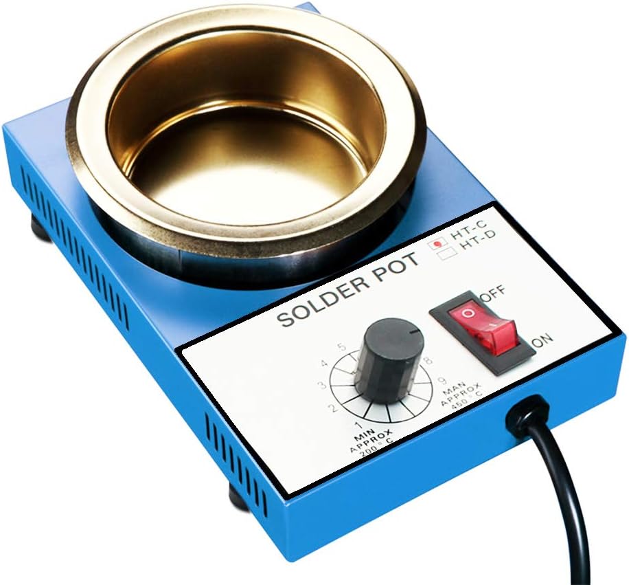Lead Free Solder Pot Titanium Alloy Soldering Melting Tin 50mm with 500g AC 160W