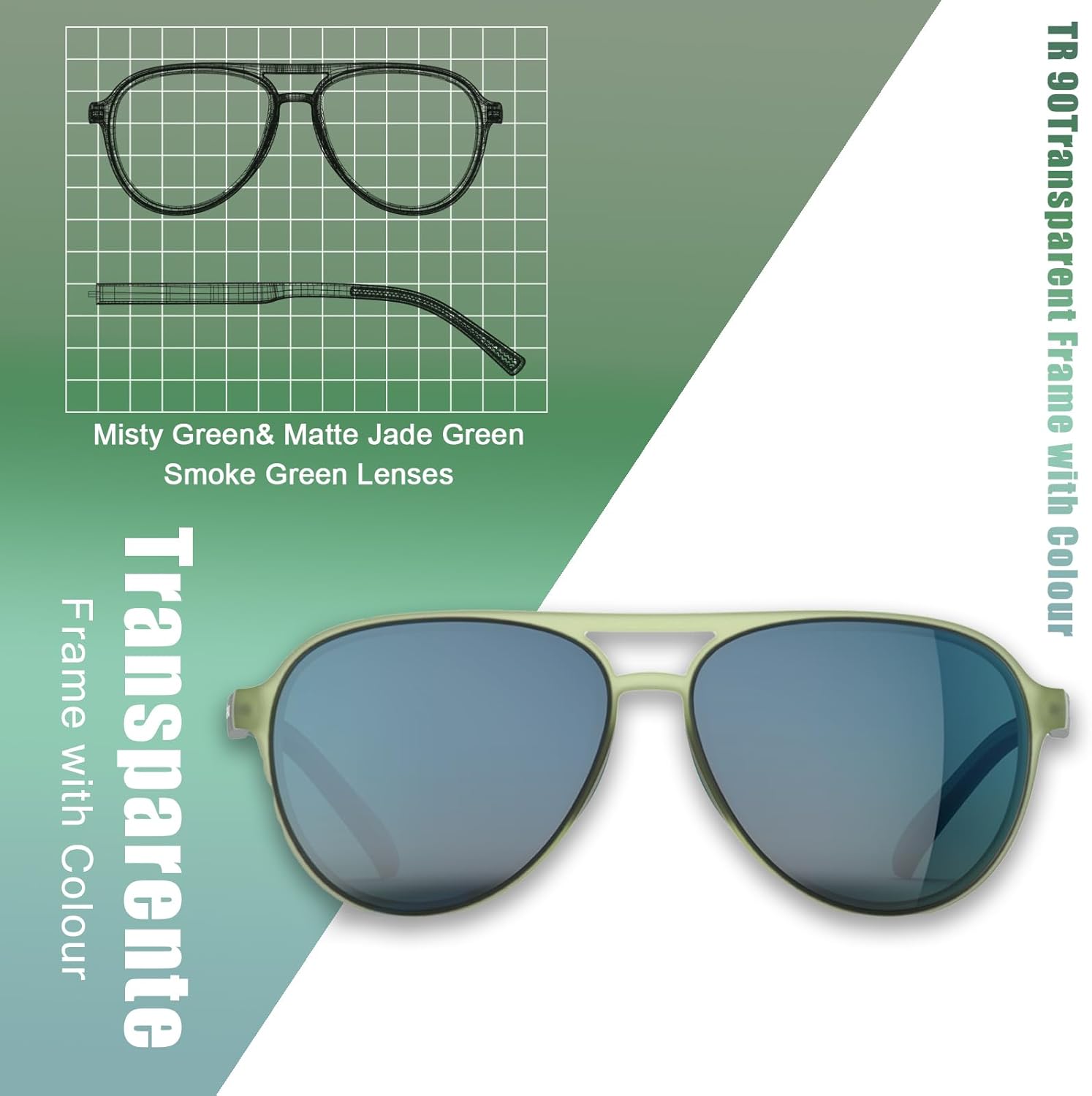 Lightweight TAC Polarized Tinted Classic Vintage Retro 70s Sunglasses, TR-90 Frame for Women Men, UV 400 Protection - Image 5