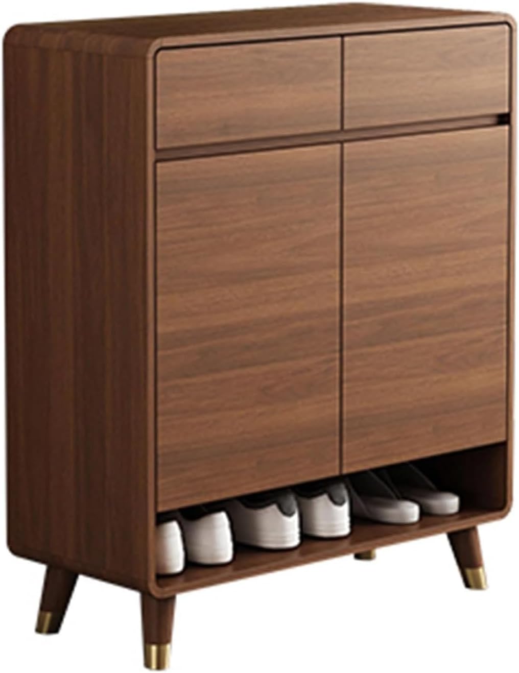 Hidden Shoe Organizer Cabinet for Front Door Entrance, Closet, Modern Wood Shoes Rack, Freestanding Shoe Cabinet Storage,100cm/39.3in