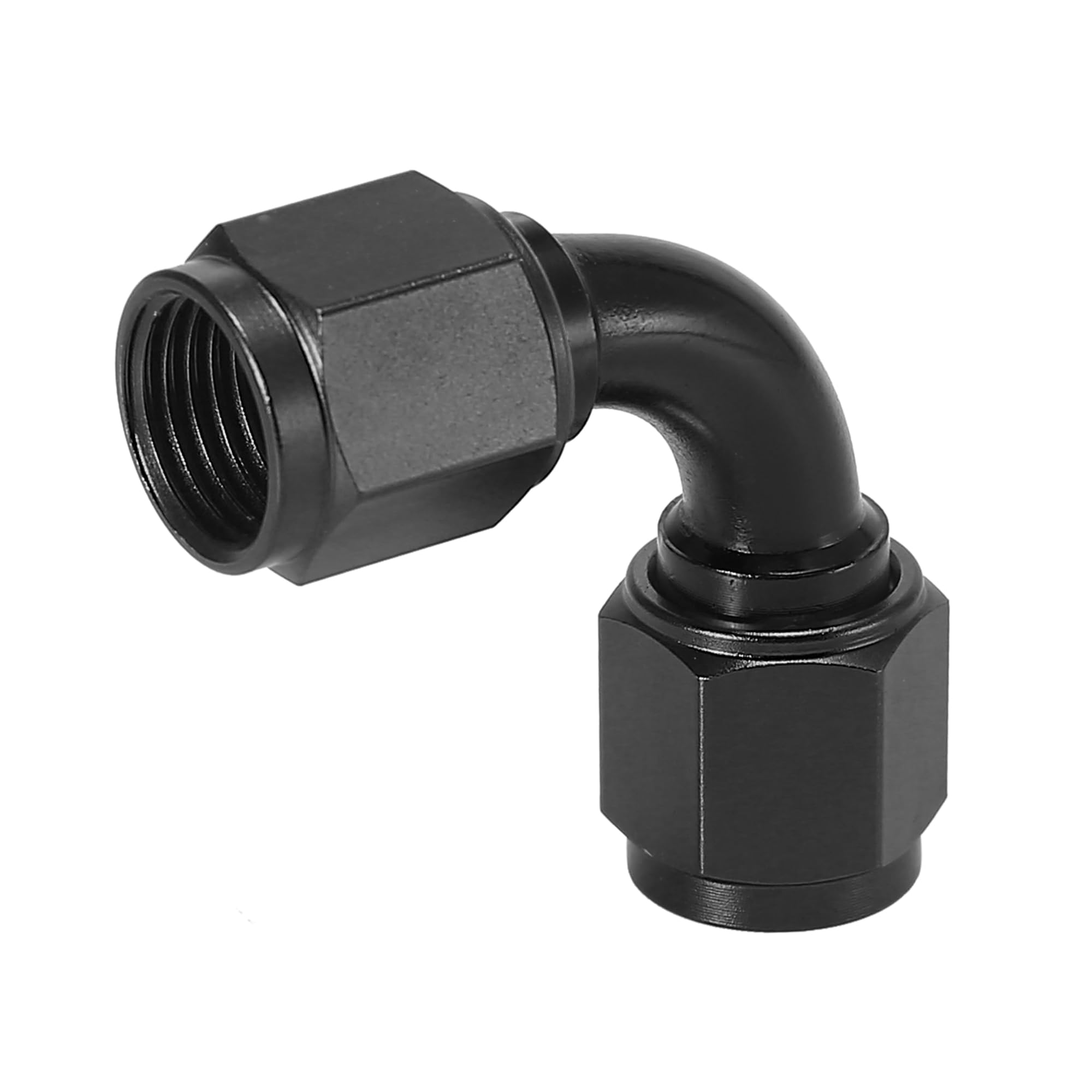 X AUTOHAUX AN6 90 Grados para Coche Hembra Giratorio Acoplador Combustible Aceite Manguera Acoplamiento Negro