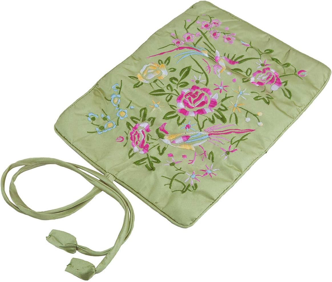 Mookaitedcor Garden Design Embroidered Jewellery Roll with Beautiful Flowers, Bag Organiser for Earrings Necklaces, Bracelets - Image 3