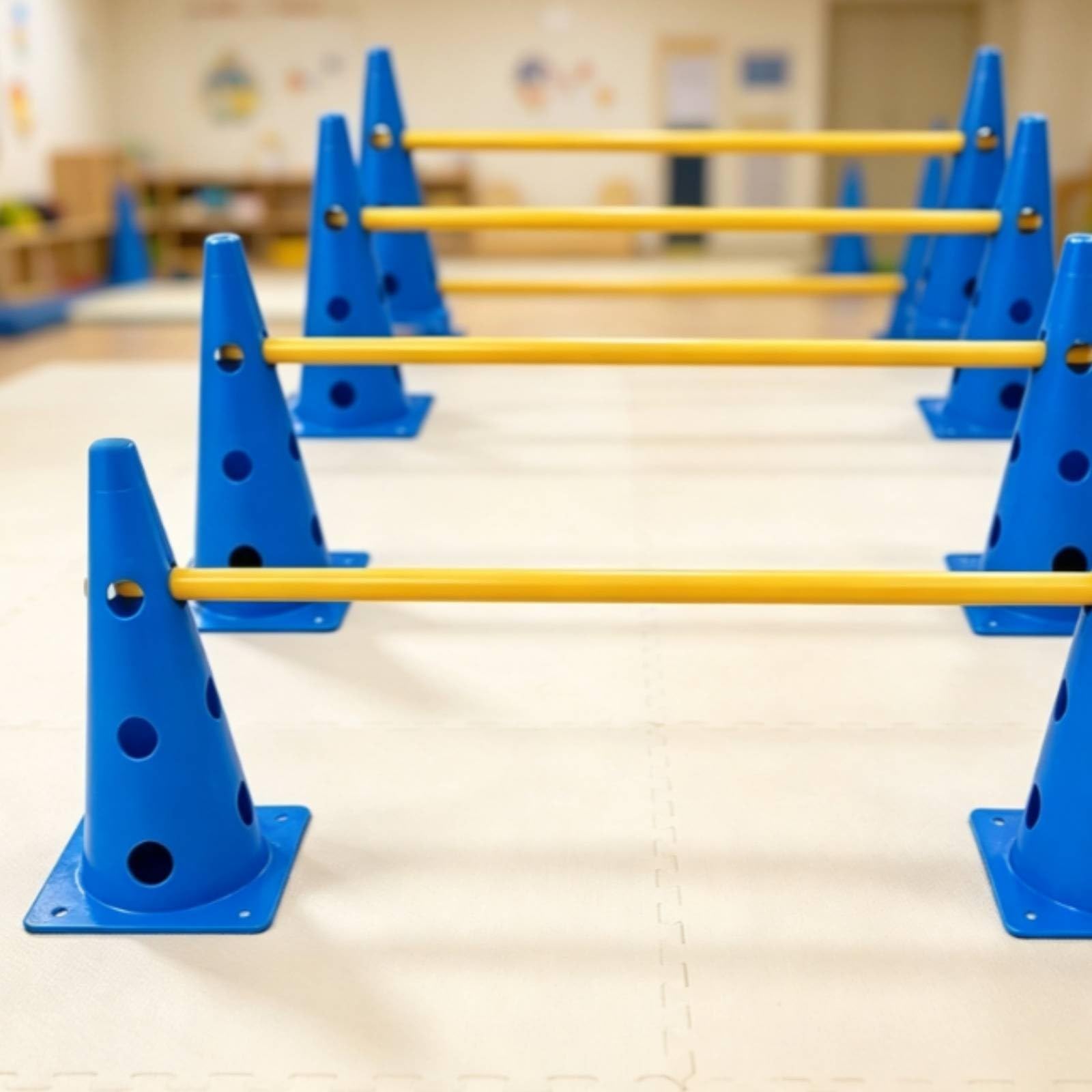 LOVIVER Stabil Hürdenset mit Pylonen | Höhenverstellbar, Agility-Set mit Tragetasche, tragbar, Steckhürdenset, für Hundetraining, Hundeplatz, Garten,