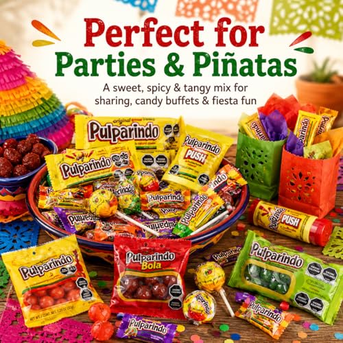 Pulparindo Dulces Mexicanos Bulk 2.7 lbs Mix miniatura 3