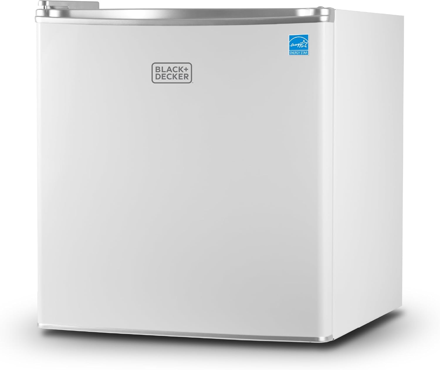 BLACK+DECKER 1.7 Cu. Ft. Compact Refrigerator, ENERGY STAR Certified, Single Door Mini Fridge with Chiller Compartment, Personal Fridge for Home or Dorm Room, R600a Refrigerant, BCRK17W, White 1.7 Cu.Ft. White