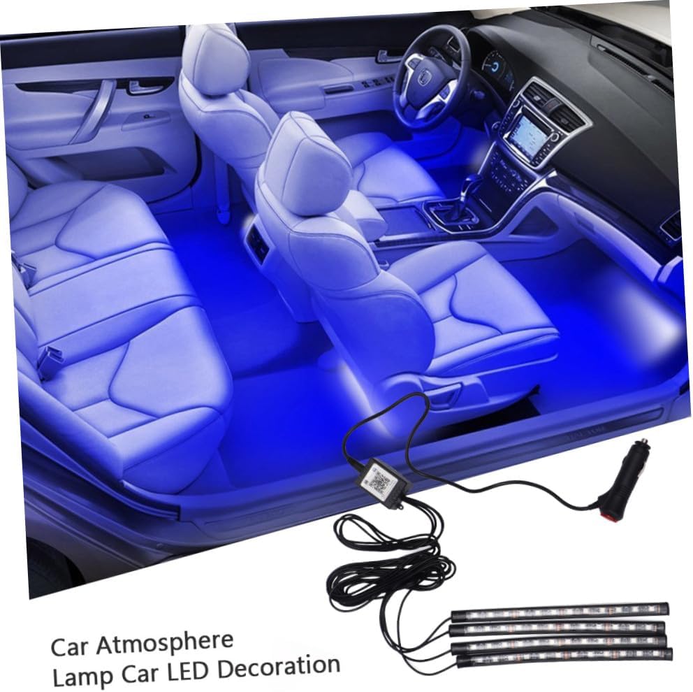 VICASKY 2pcs Led Car Atmosphere Light Night Lamp Colors App Control Decorative Car Lamp Safe