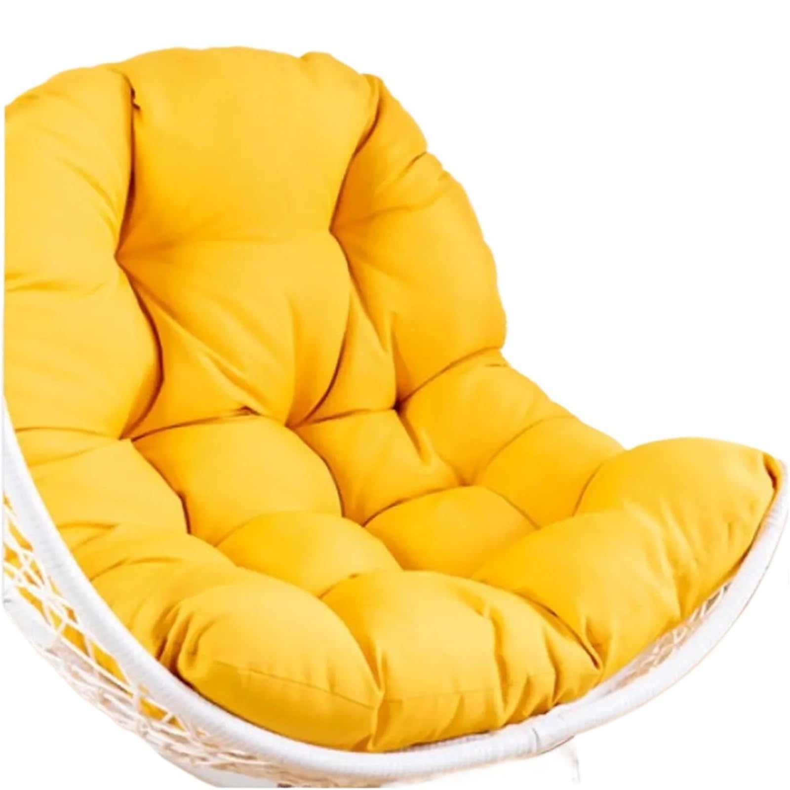 Bflcwstd Yellow Egg Chair Cushion Egg Chair Cushion Seat Pad Swing Hanging Mat Pillow Patio Garden Outdoor Thickened Hammock Rocking(Yellow)