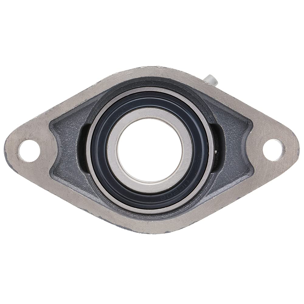 [2-Pack] UCFT208-24 - 1.5 in | 38.1 mm (Bore) - 2 Bolt Flange Unit, Cast Iron Housing FT208, Insert Bearing UC208, Set Screw Locking