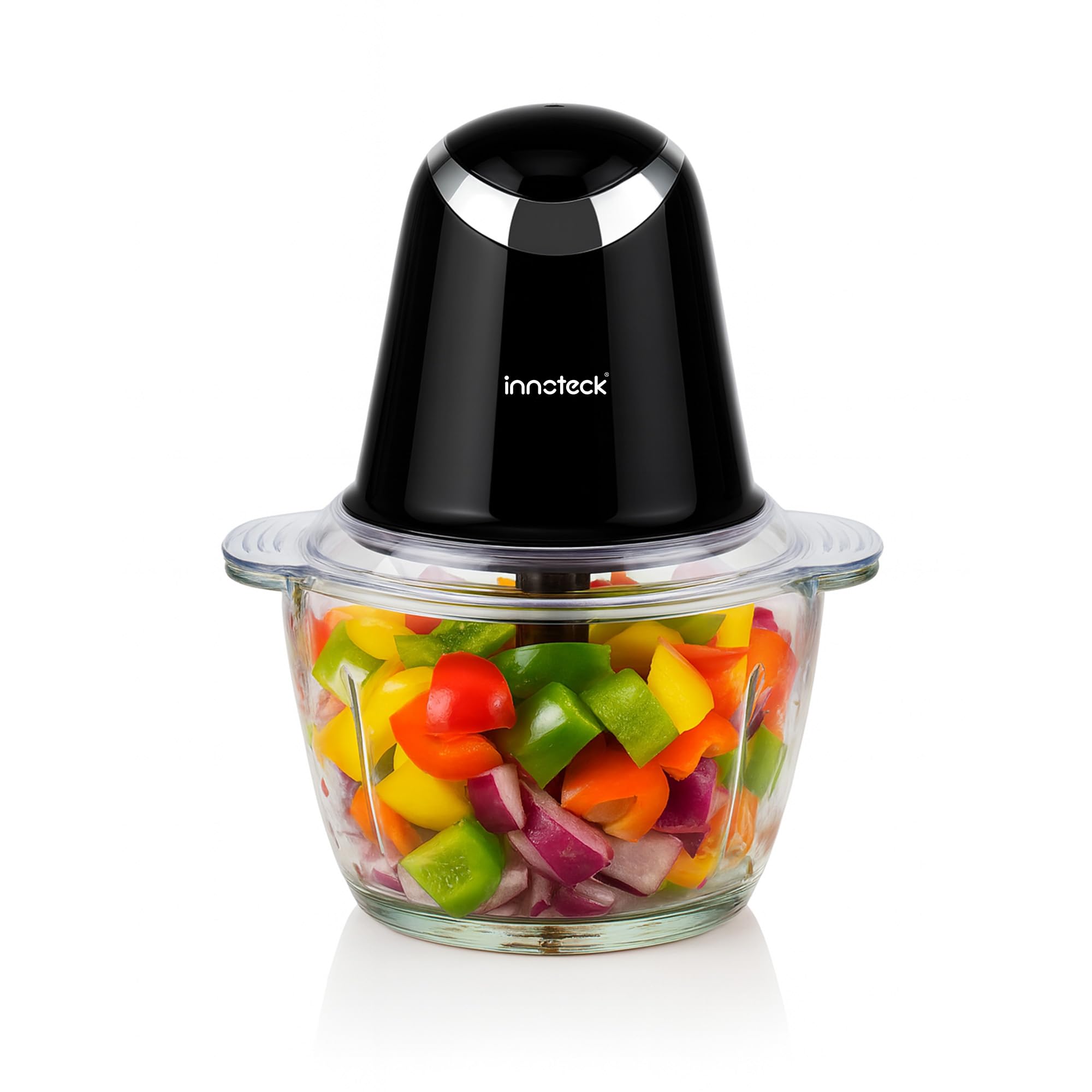 B&Q -  Kitchen Pro 1L Mini Chopper 2 Speeds 500W With Glass Bowl And Stainless Steel Blades