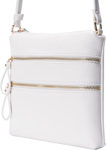 Miniatura 3 de Solene Bolso cruzado pequeño con múltiples bolsillos con cremallera y correa ajustable, bolso de viaje ligero, bolsa de mensajero pequeña para uso