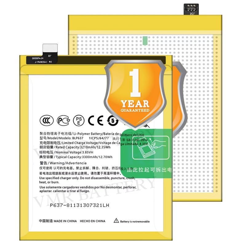 Image of Original BLP637 Battery Compatible for OnePlus 5 (A5000) | OnePlus 5T (A5010) - (3300mAh) - 1 Year Warranty K7