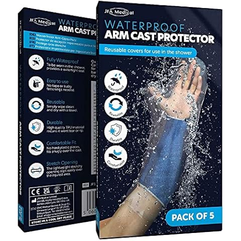 Box of 5 Reusable Waterproof Arm Cast Covers Cover