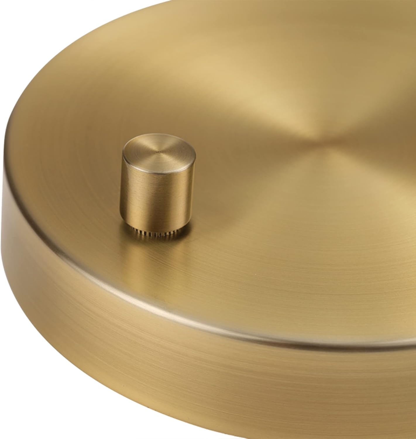 Close-up of the rotary dimmer switch on the base of the Globe Electric Ross Desk Lamp