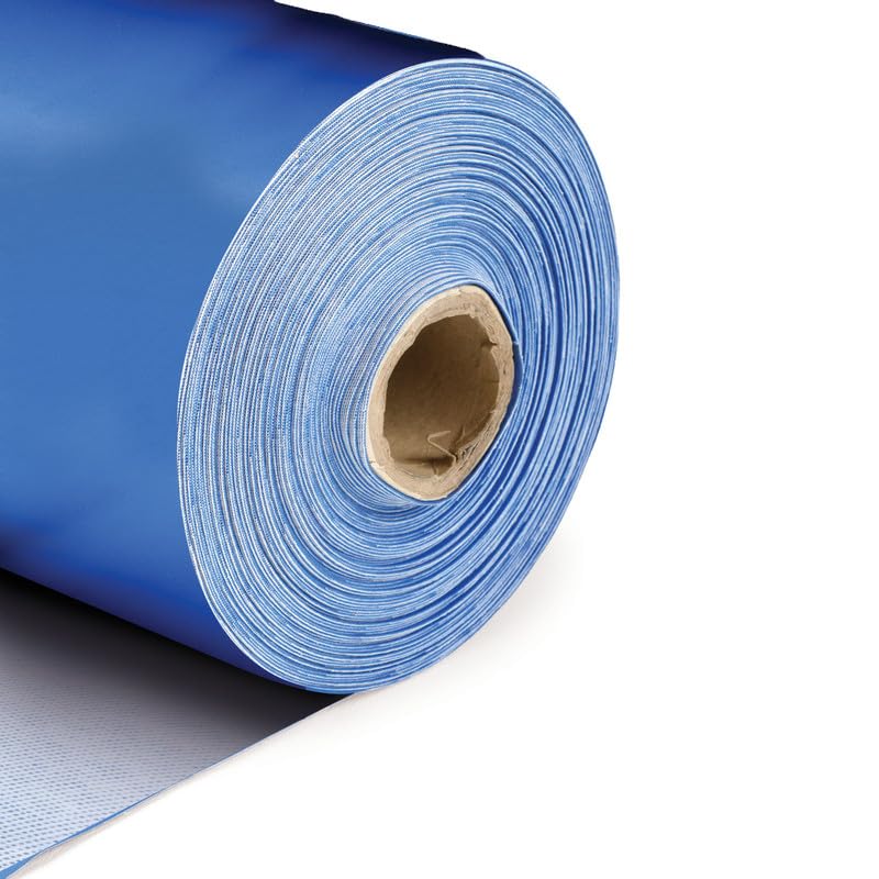 DFL Amigo Upholstery Fabric- PVC Leatherette - Non-Stretch, 54 Inch Wide, Fire Retardant for Furniture & Craft (Blue, 10 Metre)