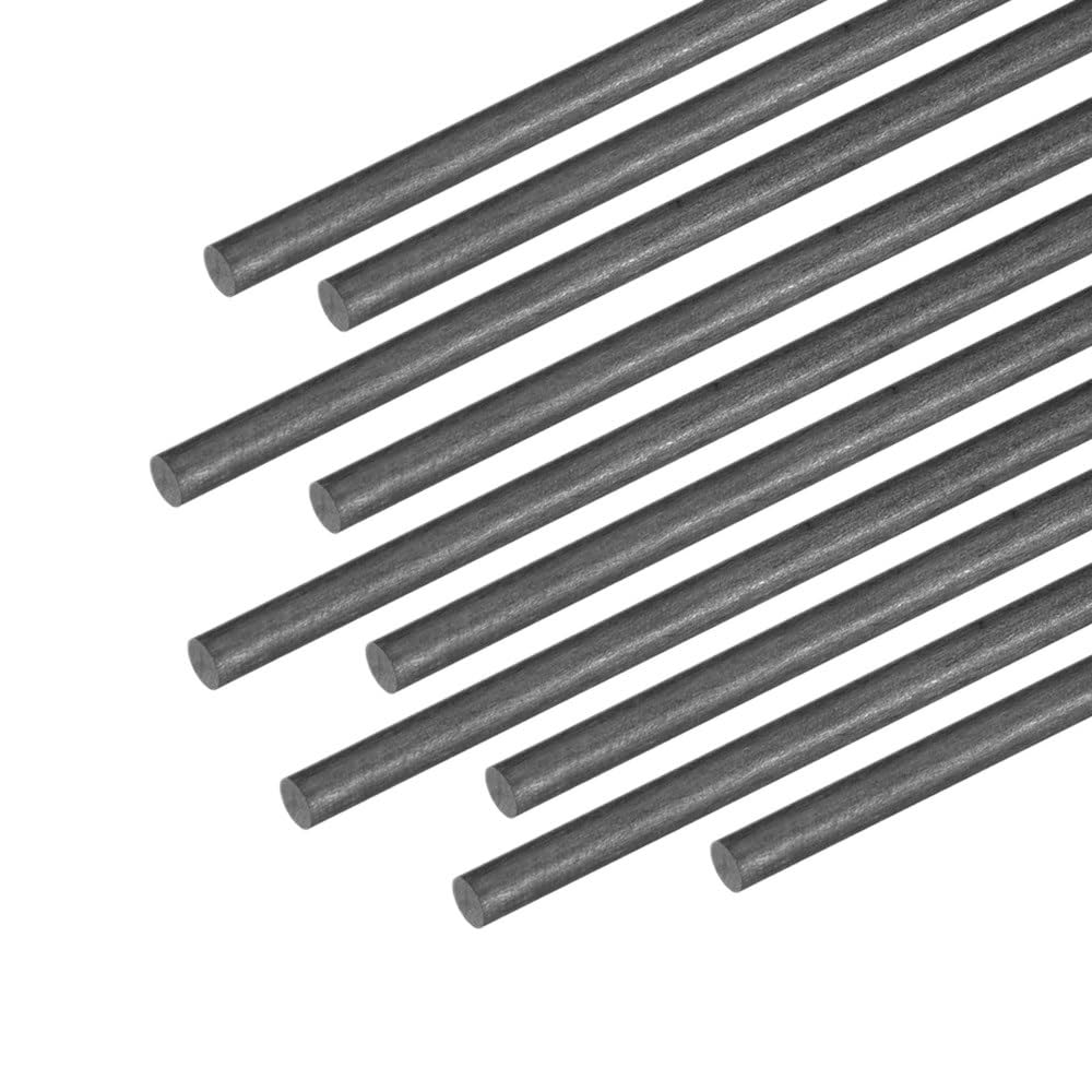 Profil en fibre de carbone Lot de 8 tiges en fibre carbone, longueur: 200mm, 400mm, diamètre: 1mm, 1,5mm, 2mm(12mm 200mm)