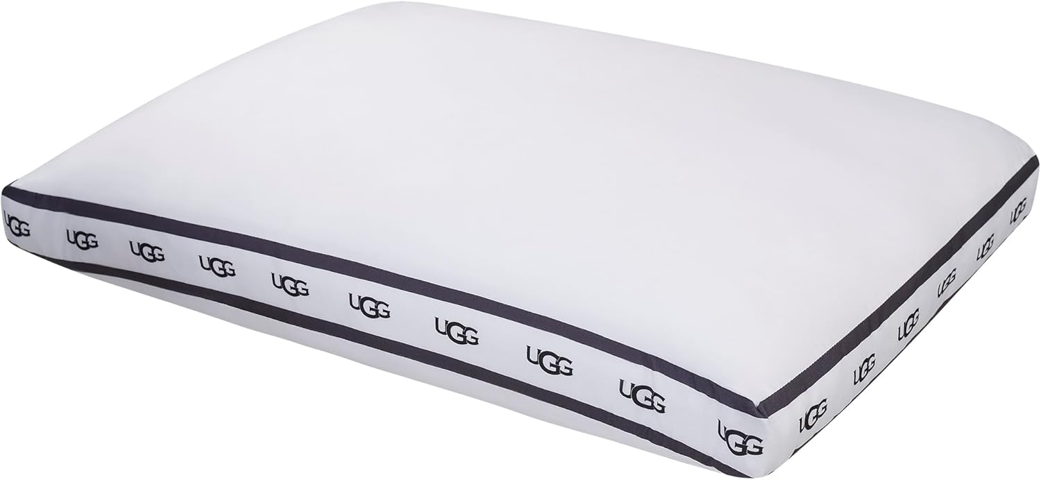 UGG Devon Hypoallergenic Standard Bed Pillow – Plush, Soft, and Breathable Pillow for Ultimate Comfort – Premium Luxury Home Decor Pillow, 20" x 26", White