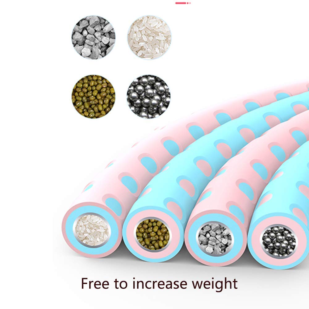 Cerchio di fitness Circles Pilates Fitness + hula hoop for adulti e adolescenti, Regolazione 2-10kg ponderata Hula Hoop for adulti, 6 Sezione staccabile Hoola Hoops for Vita Trainer vita sottile Sport