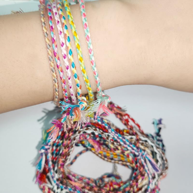 30PCS Colorful Handmade Braided Friendship Bracelets, Adjustable Woven Wraps for Women and Men, Perfect Matching Accessories for Adults - Image 4