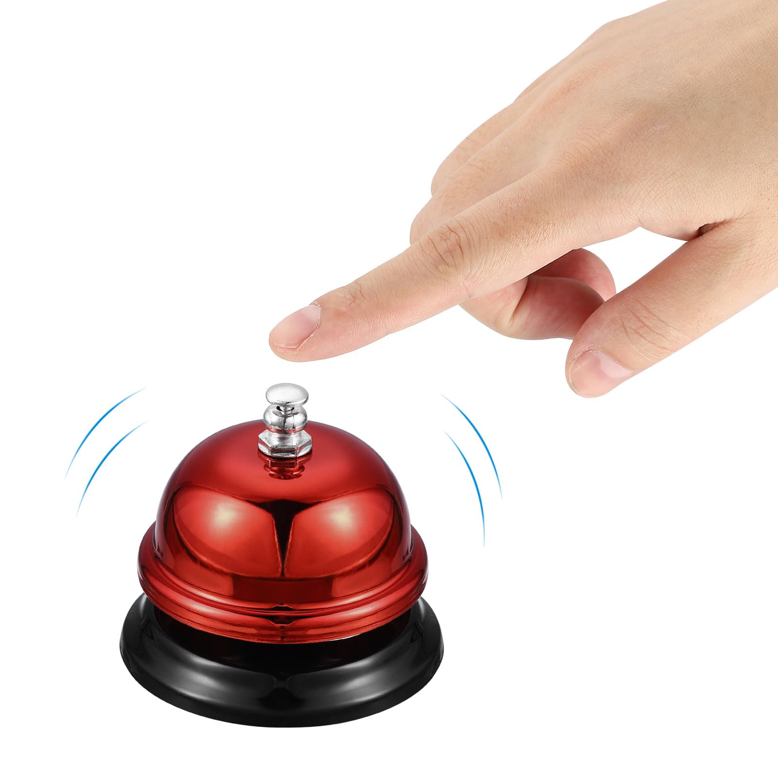 Campanello Da Tavolo Rosso 65mm (2 Pezzi) - Per Ristoranti, Hotel, Giochi E Aule - Suono Nitido - 2