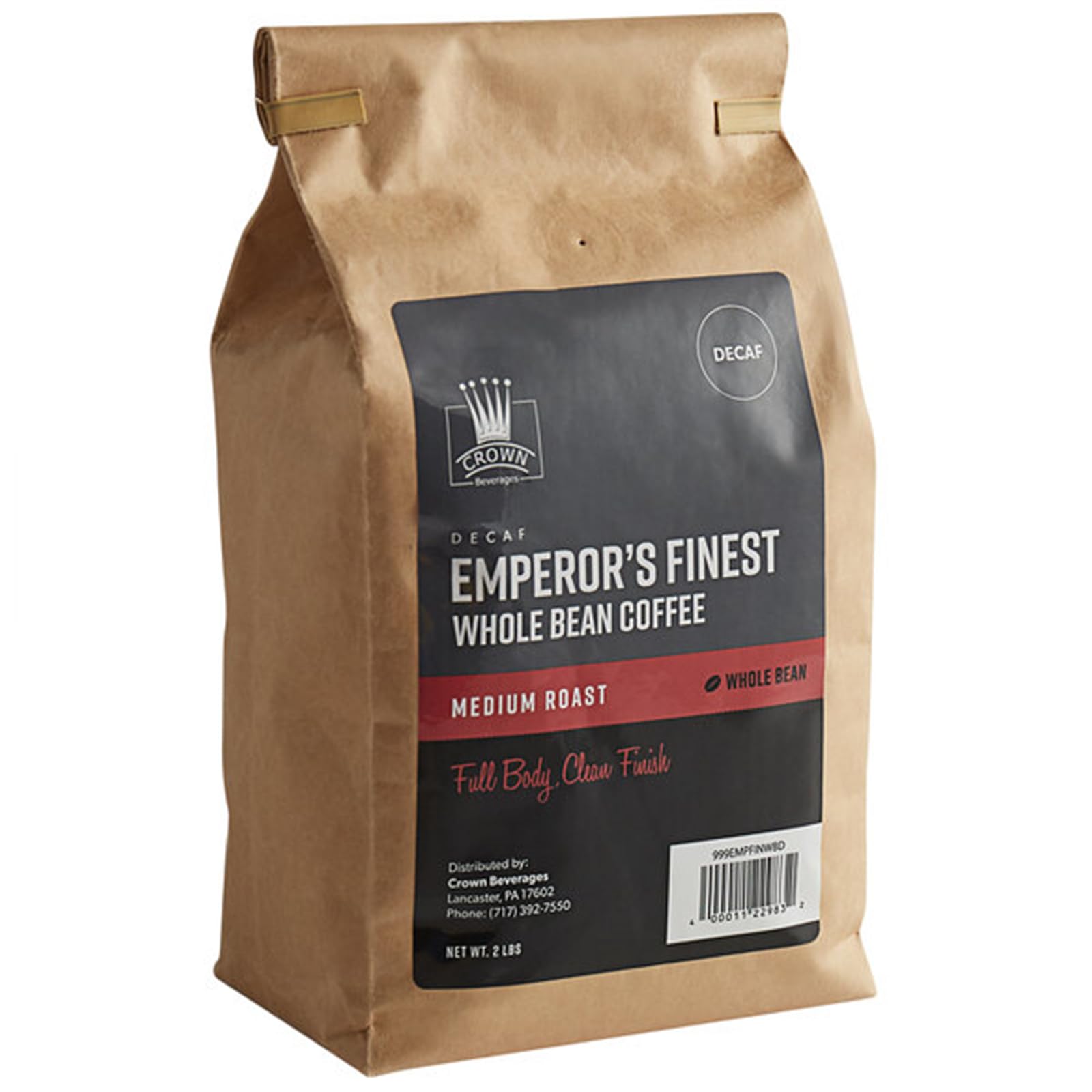 Crown Beverages Emperor's Finest Whole Bean Decaf Coffee 2 lb. WS-999EMPFINWBD-NPF