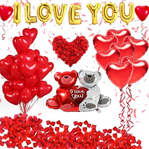 Golray 40 Pack I Love You Balloons and Heart Balloons Kit with 10...