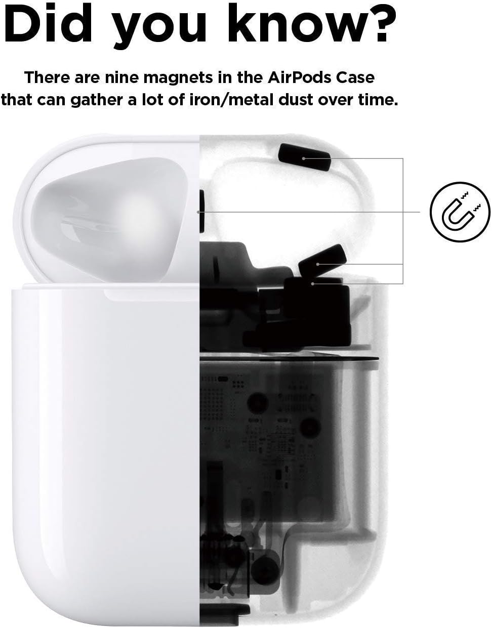 elago Upgraded AirPods Dust Guard (Matte Space Grey, 1 Set) – Dust-Proof Film, Luxurious Looking, Must Watch Easy Installation Video, Protect AirPods from Metal Shavings [US Patent Registered]