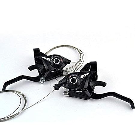 Lista Bicycle EF-51 3Sx7S Shifters for 21 Speed Cycles, Microshift, Suncross, Sram (Black)