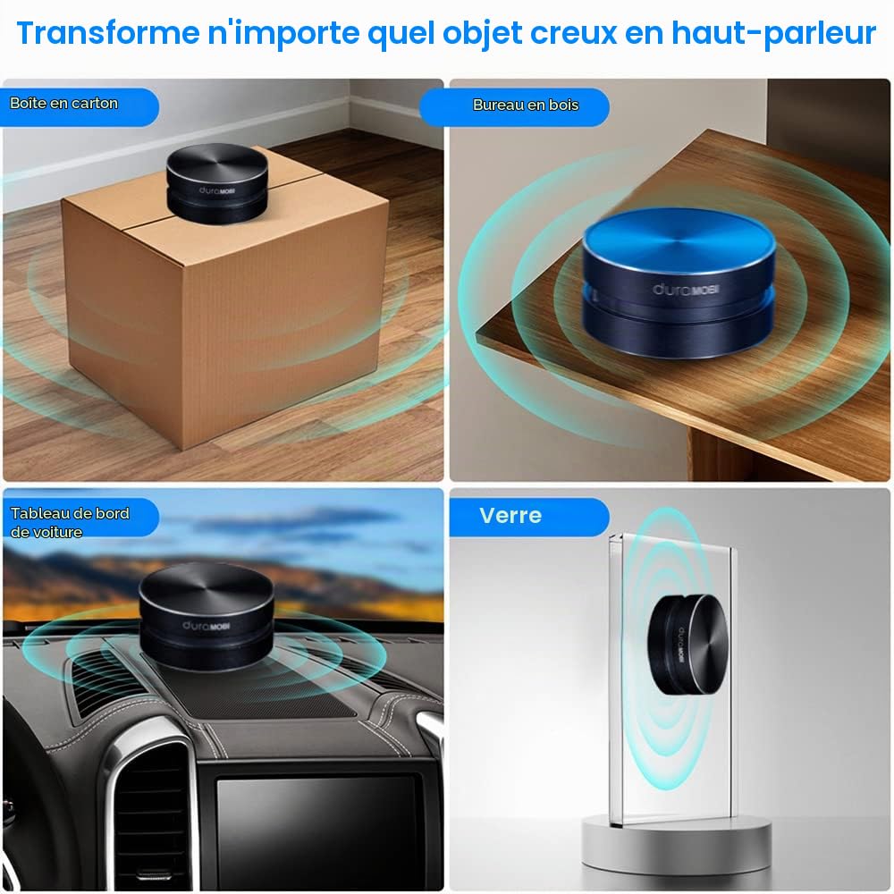 Mini Haut-Parleur BT à Conduction Osseuse Portable Sans Fil - Stéréo Basses, Taille Créative, Lecteur de Musique Avec Micro Intégré, Boîte de Son