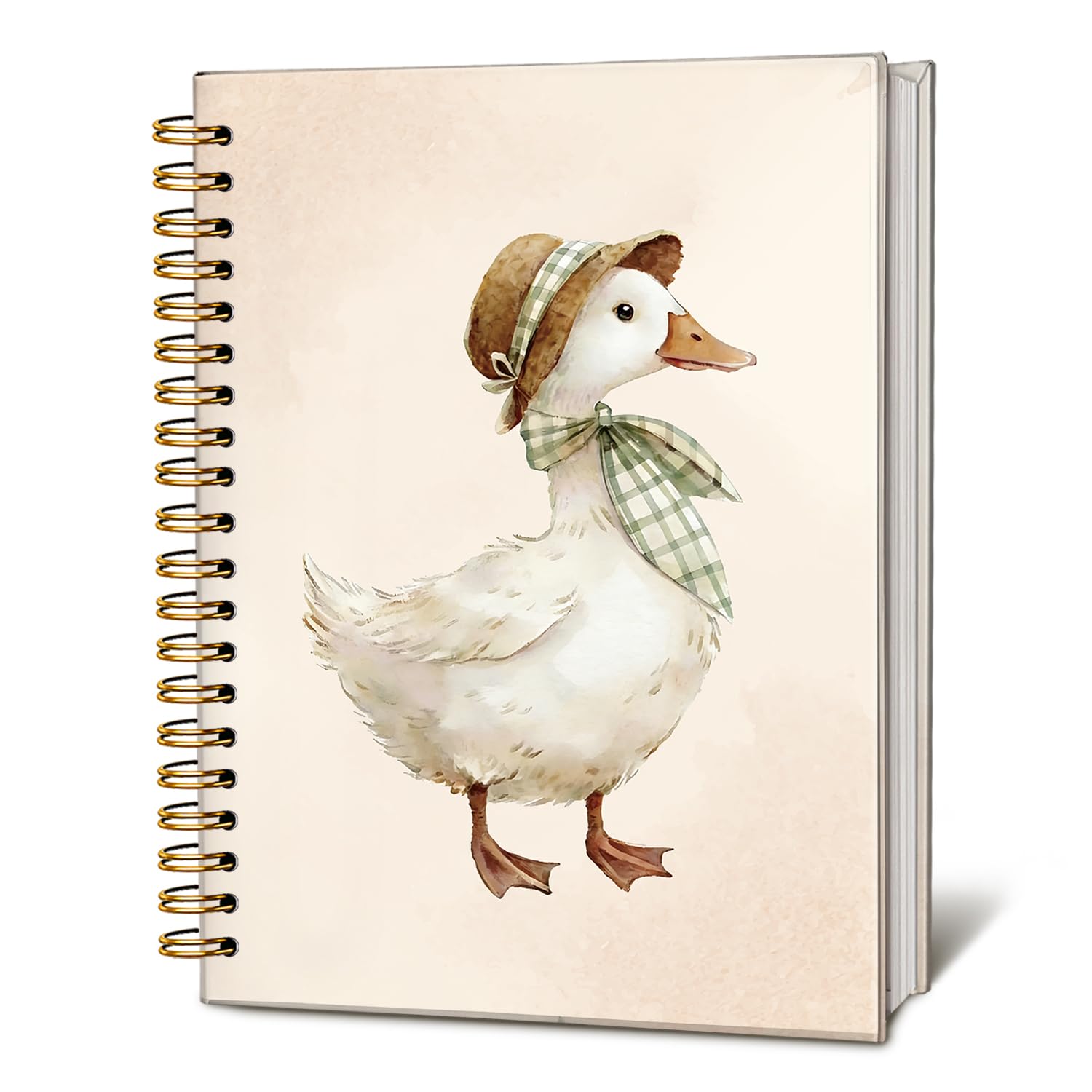 Simpatico diario per bambini, regalo per gli amanti delle oche, diario a spirale con animali carini, per la scuola, donne, adolescenti, ragazze, bambini, acquerelli, con copertina rigida, 14 x