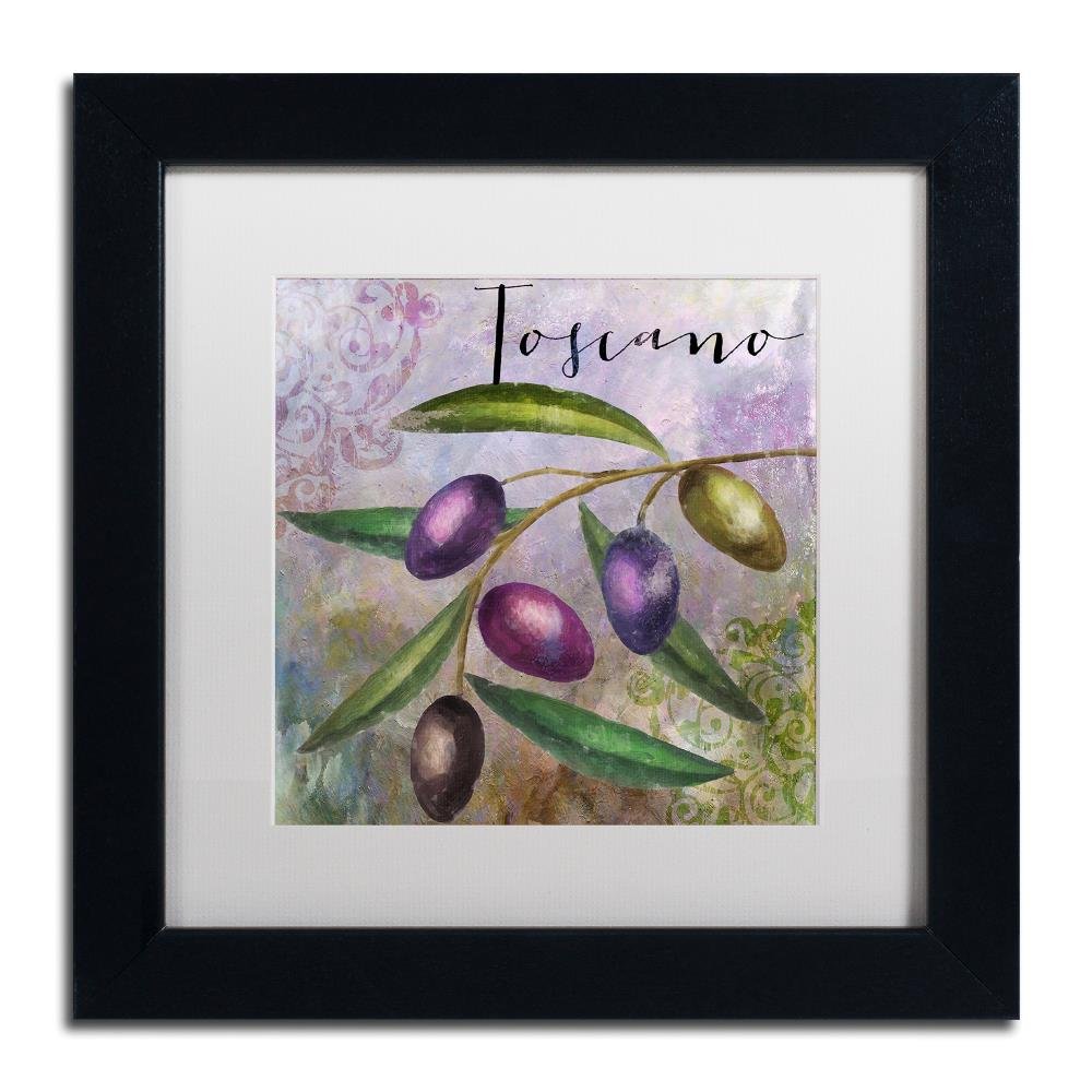 Olivia II by Color Bakery, White Matte, Black Frame 11x11-Inch