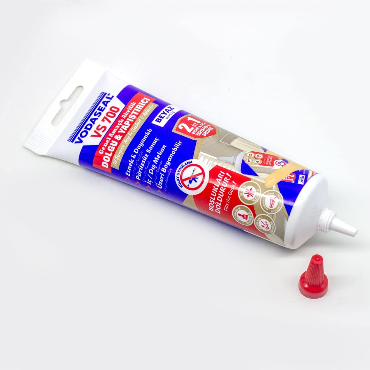 VODASEAL 53.01.090 Vs 700 Akrilik Mastik, 400g, Beyaz