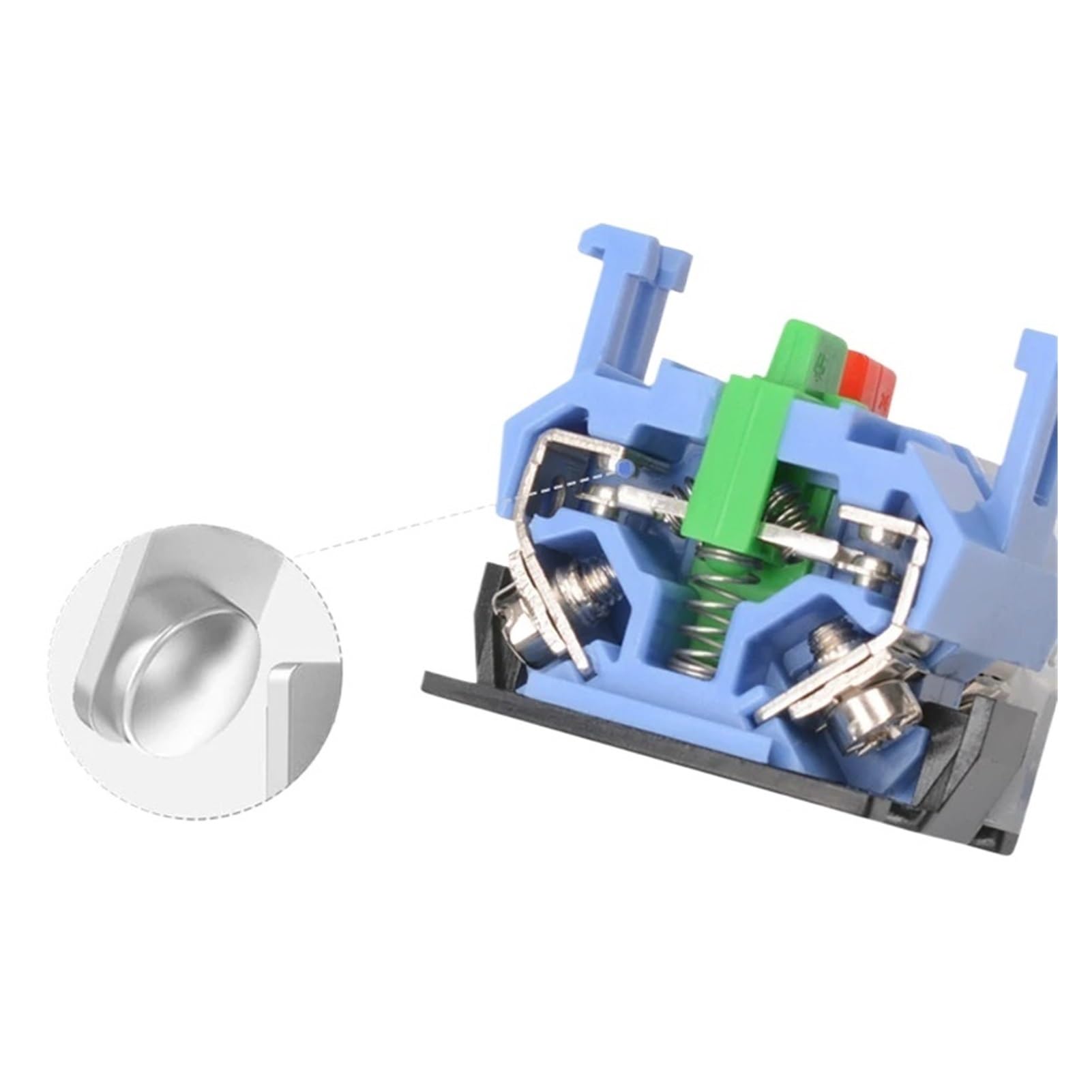Botón de encendido de parada de emergencia, interruptor de bloqueo automático con cabeza de seta de 22mm, LA38-11ZS - 1NO 2NC, interruptor de parada por falla de energía(2NC 2PCS)